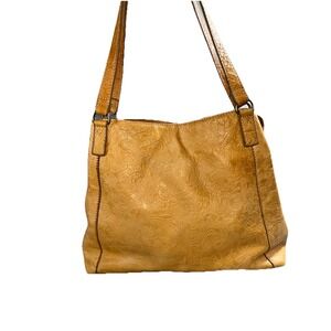 Steven By Steve Madden Mustard Yellow Embossed Leather Shoulder Bag